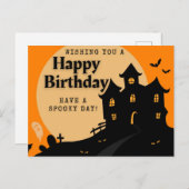 Spuk Haus Halloween Postkarte (Vorne/Hinten)