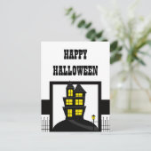 Spuk Haus Halloween Postkarte (Stehend Vorderseite)
