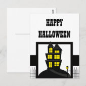 Spuk Haus Halloween Postkarte (Vorne/Hinten)
