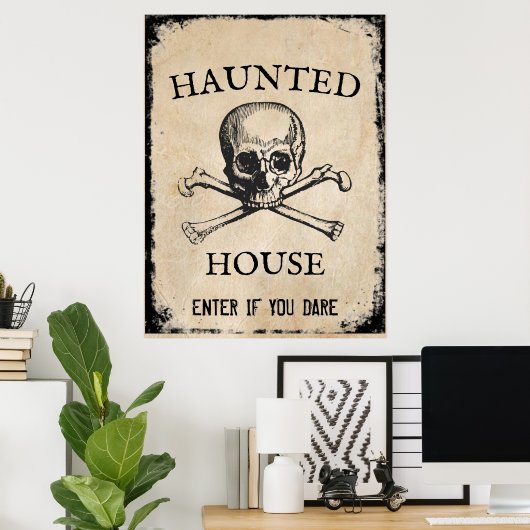 Spuk Haus Halloween Requip Poster (Heimbüro)