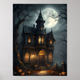 Spuk Haus - Halloween Spooky Gothic Poster