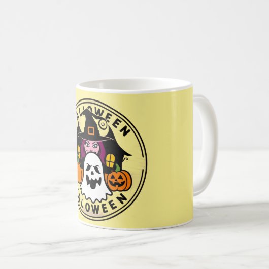 Spuk Haus, Halloween, unheimliche Designs, Geist c Kaffeetasse (VorderseiteRechts)
