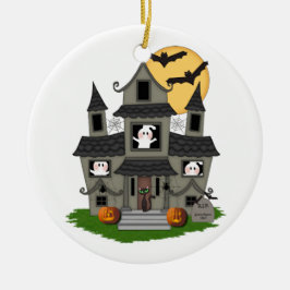 Spuk Haus Halloweens Keramik Ornament