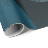 Spuk Haus Halloweens, toter Baum, Mond und Geschenkpapier (Rolleneckpunkt)