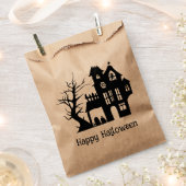 Spuk Haus. Happy Halloween Kids Leckereien Geschenktütchen (Ausgeschnitten)