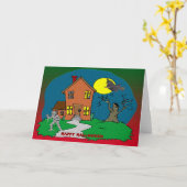 Spuk Haus, Hexe und Mama Karte (Gelbe Blume)