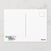 Spuk Haus, Hexe und Vollmond Halloween Postkarte (Rückseite)