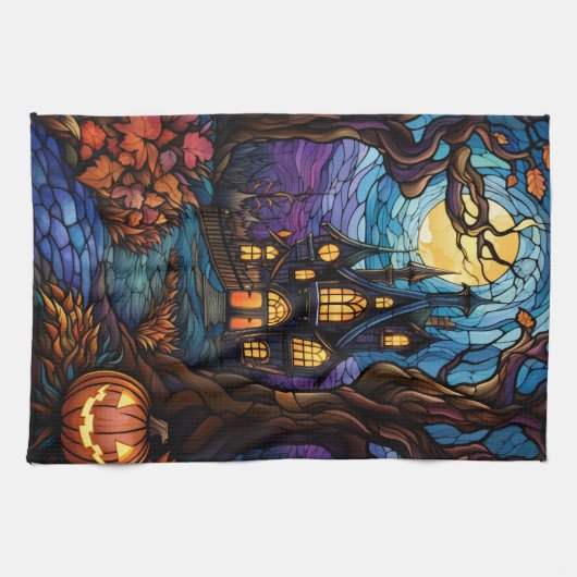 Spuk Haus im Glass Geschirrtuch (Horizontal)