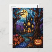 Spuk Haus im Glass Postkarte (Vorne/Hinten)