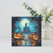 Spuk Haus im Mondschein Karte (Stehend Vorderseite)