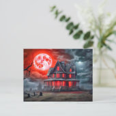 Spuk Haus im Mondschein Postkarte (Stehend Vorderseite)