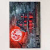 Spuk Haus im Mondschein Puzzle (Vertikal)