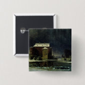 Spuk Haus im Schnee, 1848 Button (Vorne & Hinten)