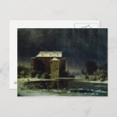 Spuk Haus im Schnee, 1848 Postkarte (Vorne/Hinten)