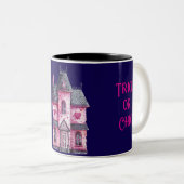 Spuk Haus in Rosa Zweifarbige Tasse (VorderseiteRechts)