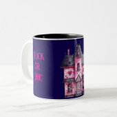 Spuk Haus in Rosa Zweifarbige Tasse (Vorderseite Links)