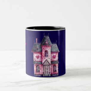 Spuk Haus in Rosa Zweifarbige Tasse