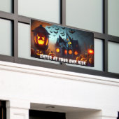Spuk Haus, Jack-O-Lanterne und Fledermäuse Banner (Äußeres Gebäude)