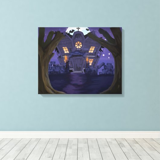 Spuk Haus Leinwanddruck (Insitu (Holzboden))