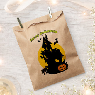 Spuk Haus mit Fledermäusen glückliches Halloween-L Geschenktütchen