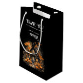 Spuk Haus mit Pumpkins Halloween Kleine Geschenktüte (Rückseite Schrägansicht)