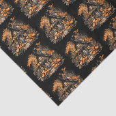 Spuk Haus mit Pumpkins Halloween-Muster Seidenpapier (Ausschnitt)