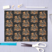 Spuk Haus mit Pumpkins Halloween-Muster Seidenpapier (Handwerk)
