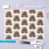 Spuk Haus mit Pumpkins Halloween-Muster Seidenpapier (Handwerk)