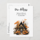 Spuk Haus mit Pumpkins Halloween Neue Zuhause Postkarte (Vorne/Hinten)