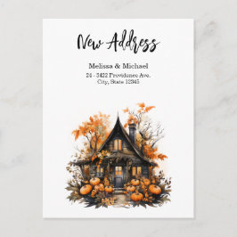 Spuk Haus mit Pumpkins Halloween Neue Zuhause Postkarte