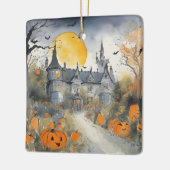 Spuk Haus mit Pumpkins Keramikornament (Links)