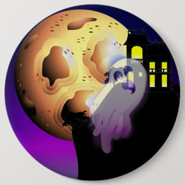 Spuk Haus, Mond und Geist Button