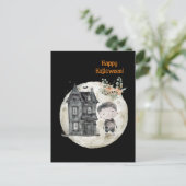 Spuk Haus Mummy and Friends Halloween-Party Postkarte (Stehend Vorderseite)