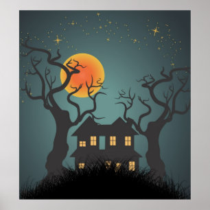 Spuk Haus-Plakat Poster