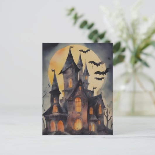 Spuk Haus Postkarte (Stehend Vorderseite)