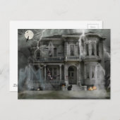 Spuk Haus Postkarte (Vorne/Hinten)