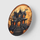 Spuk Haus Runde Wanduhr (Winkel)