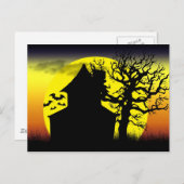 Spuk Haus-Sonnenuntergang-Postkarte Postkarte (Vorne/Hinten)
