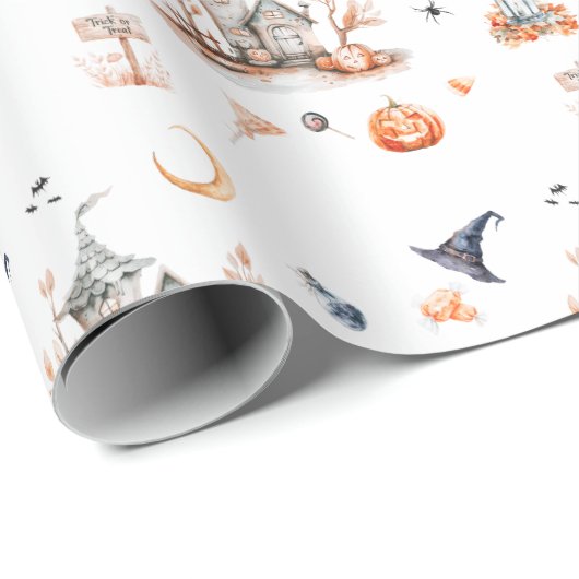 Spuk Haus Spooktacular Halloween-Party Geschenkpapier (Rolleneckpunkt)