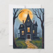 Spuk Haus | Spooky Halloween Feiertagskarte (Vorderseite)