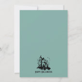 Spuk Haus Spooky Kostüm Minze Halloween-Party Einladung (Rückseite)