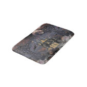 Spuk Haus | Spooky Vollmondbaum und Fledermäuse Badematte (Schrägansicht)