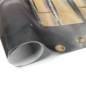 Spuk Haus | Spooky Vollmondbaum und Fledermäuse Geschenkpapier (Rolleneckpunkt)