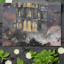 Spuk Haus | Spooky Vollmondbaum und Fledermäuse