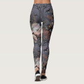 Spuk Haus | Spooky Vollmondbaum und Fledermäuse Leggings (Rückseite)