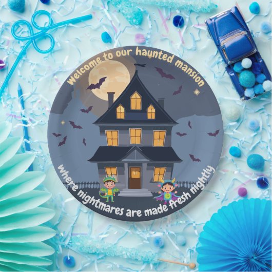 Spuk Haus um Mitternacht Pappteller (Party)