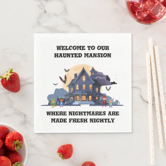 Spuk Haus um Mitternacht Serviette (Beispiel)