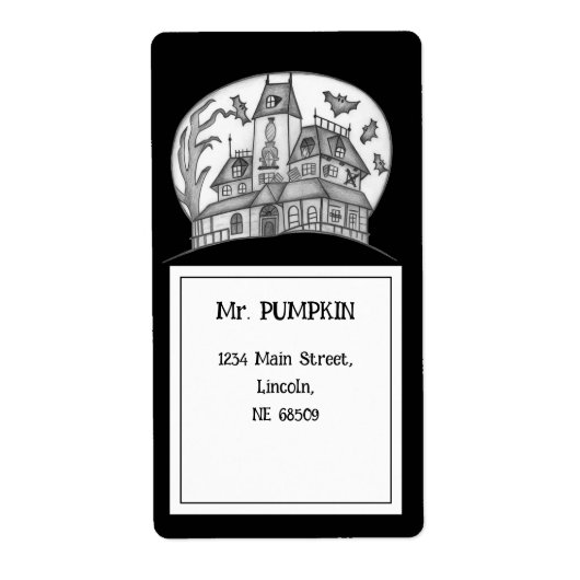 Spuk Haus und Fledermäuse Halloween (Vorne)