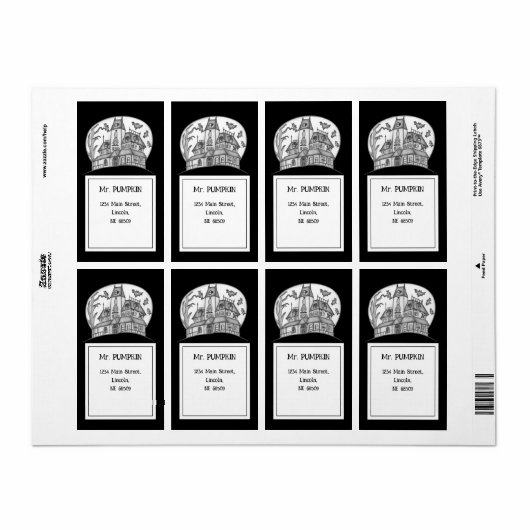 Spuk Haus und Fledermäuse Halloween (Vorne)