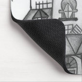 Spuk Haus und Fledermäuse Halloween Mousepad (Ecke)